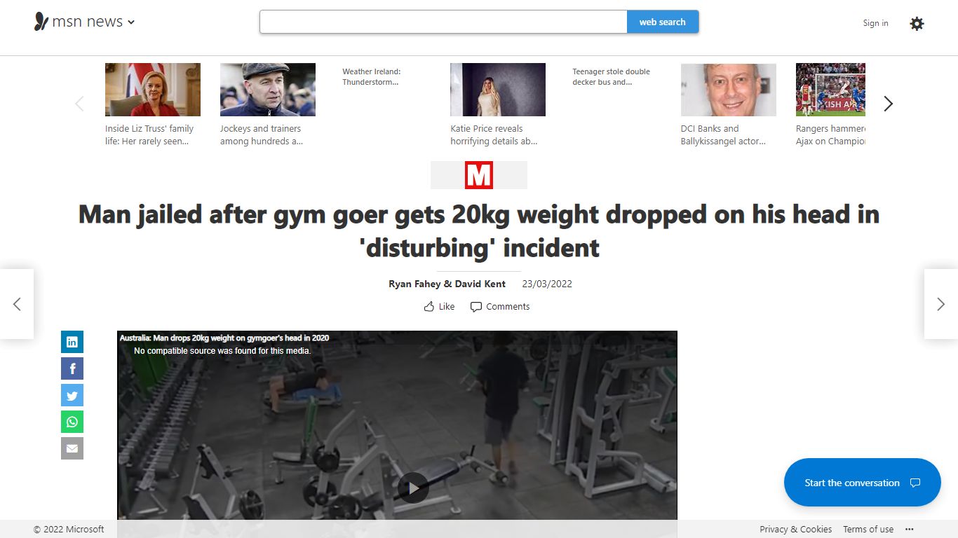 Man jailed after gym goer gets 20kg weight dropped on his head in ...
